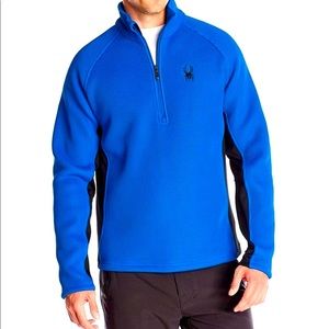 Spyder Core Sweater Men’s Large Blue 1/4 Zip (Like New)